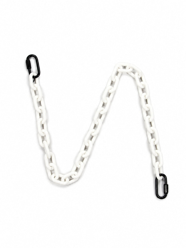 COLLATERAL — trouser chain white with black metal hardware