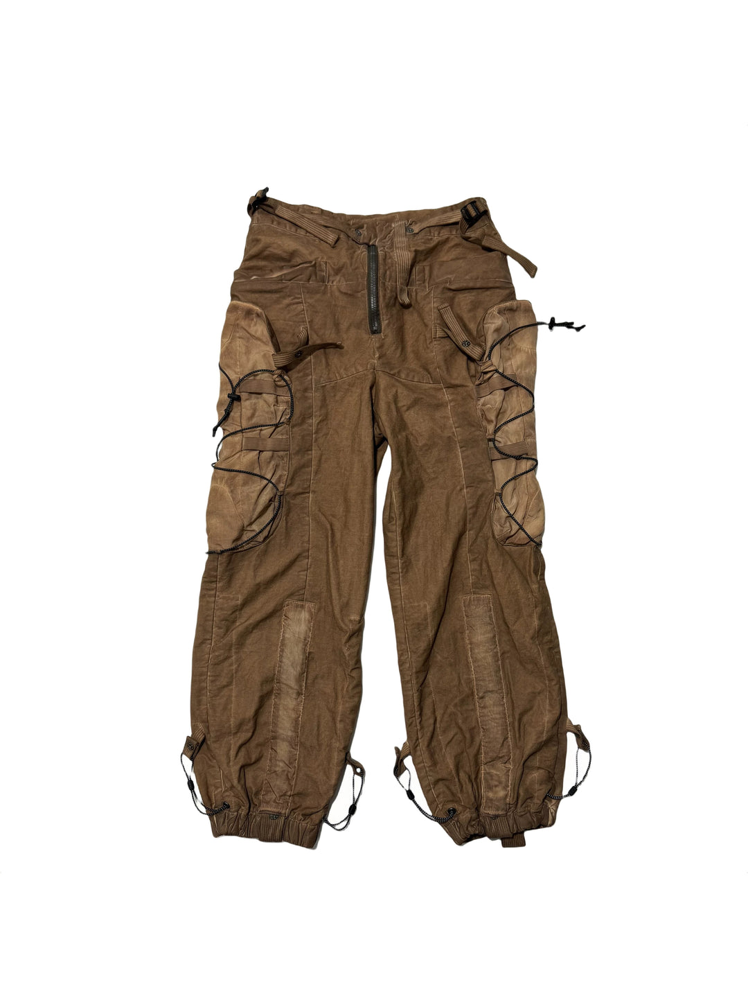 PIONEER cargo pants in Corona Orange, isolated front view on white