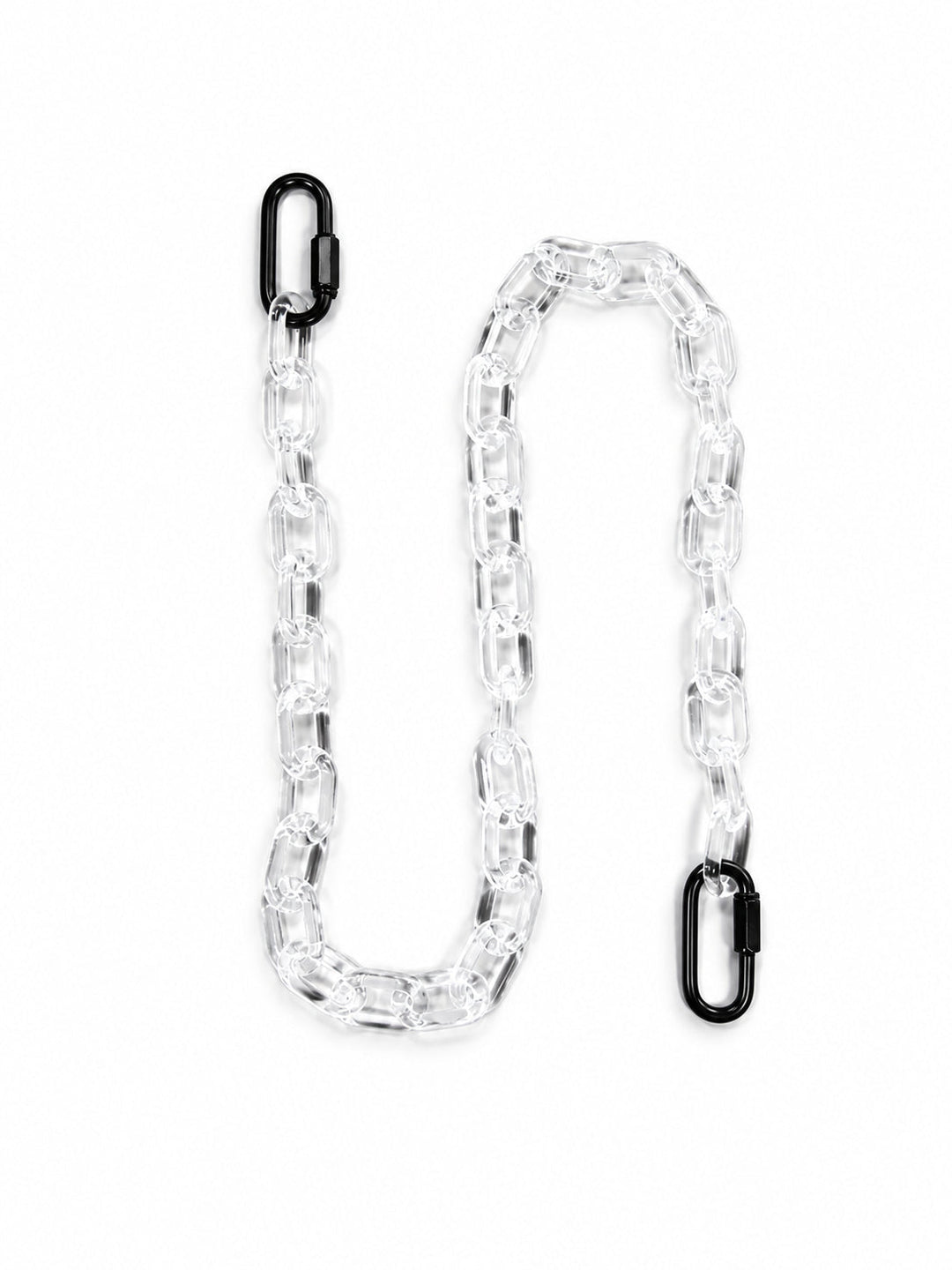 COLLATERAL — trouser chain clear with black metal hardware