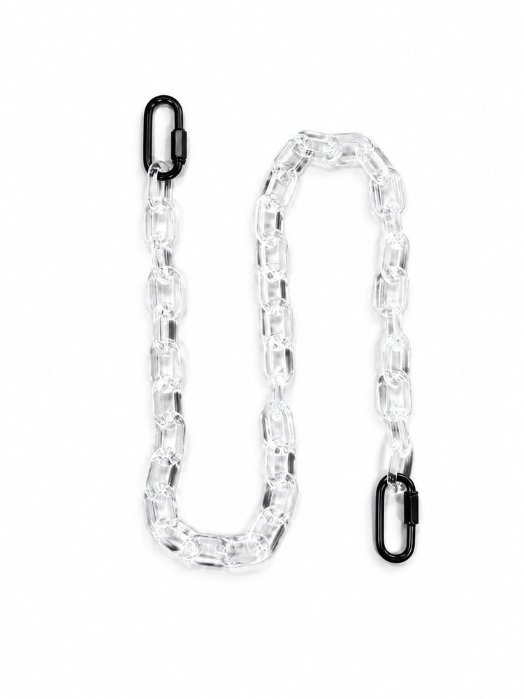 COLLATERAL — trouser chain clear with black metal hardware