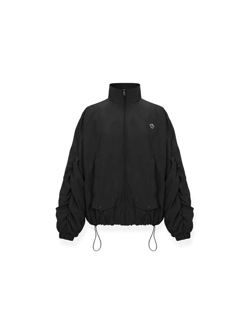 NAWS CLOUD softshell running jacket — carbon-black softshell running jacket, front product view
