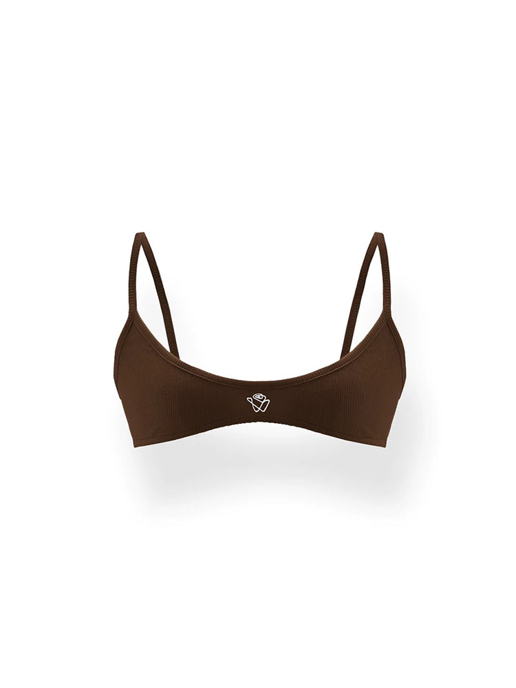 NAWS INTERPRETATION butterfly layering camisole — chestnut-brown butterfly layering camisole, front product view