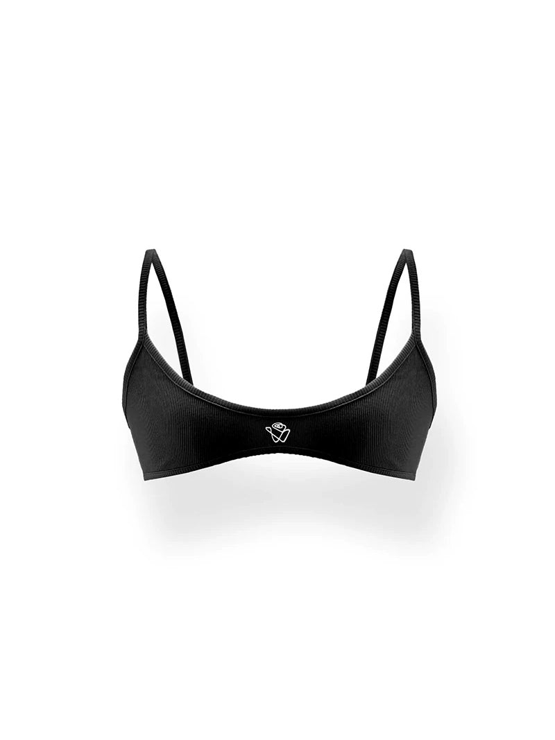 NAWS INTERPRETATION butterfly layering camisole — ink-black butterfly layering camisole, front product view