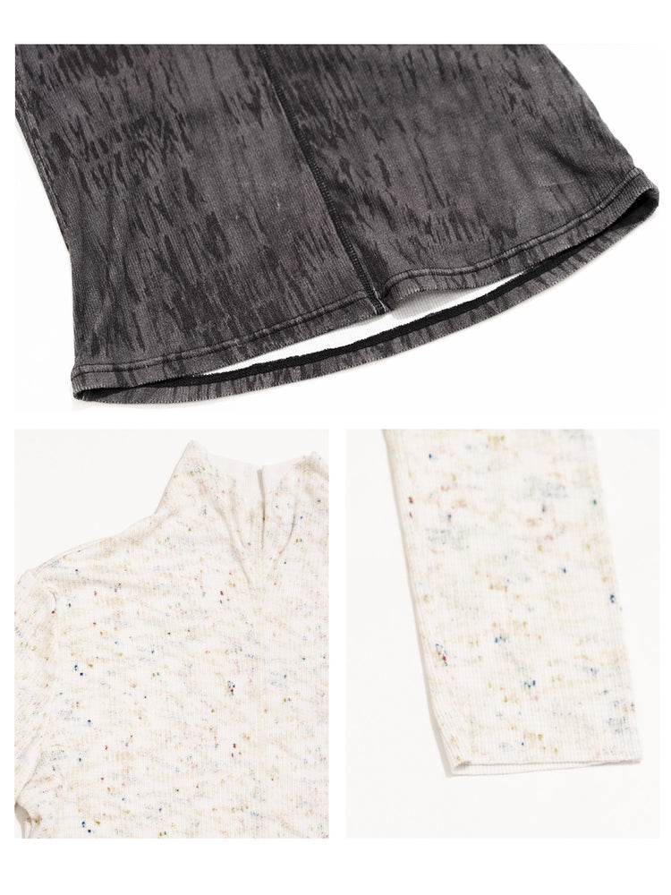 NEXT PASSPORT fitted mock-neck long-sleeve tee fabric and finish details.