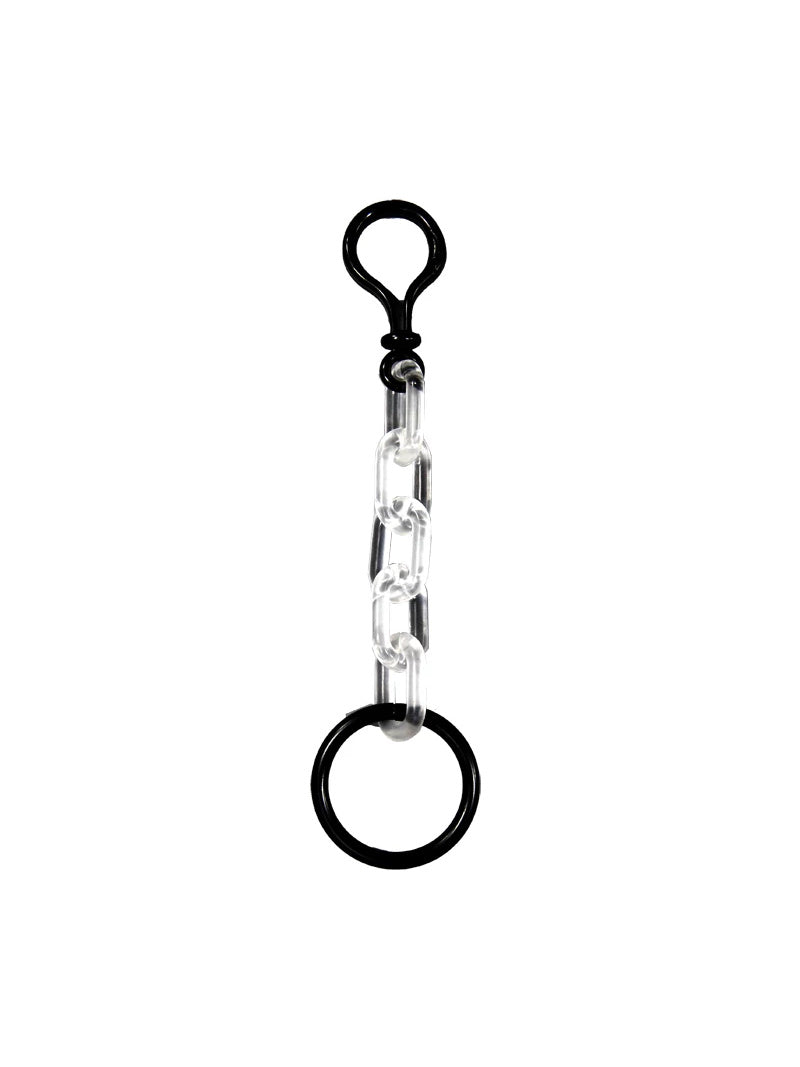 COLLATERAL — keyring clear with black metal hardware
