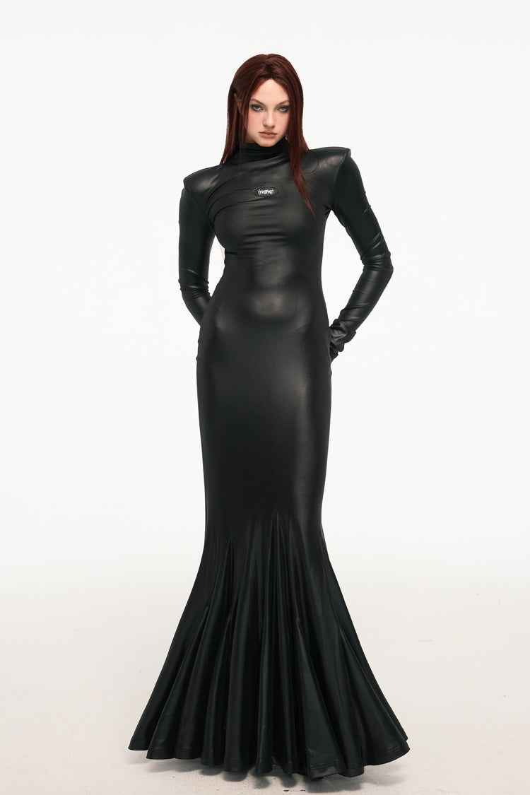 ONYX shoulder-padded dress - Dragon Star