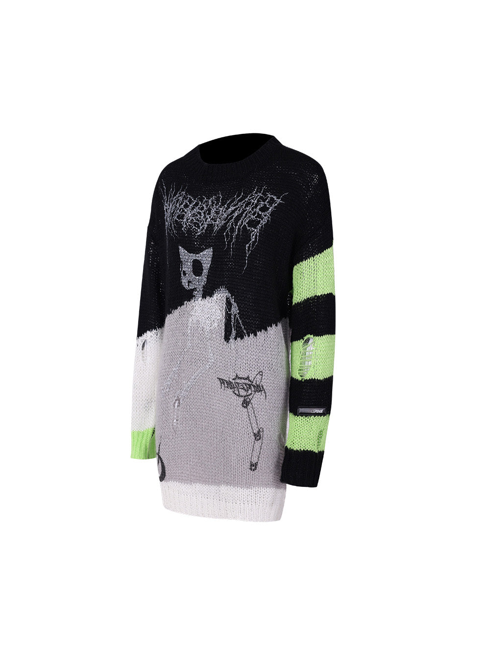 SHADOW CAT striped hollowed sweater - Dragon Star