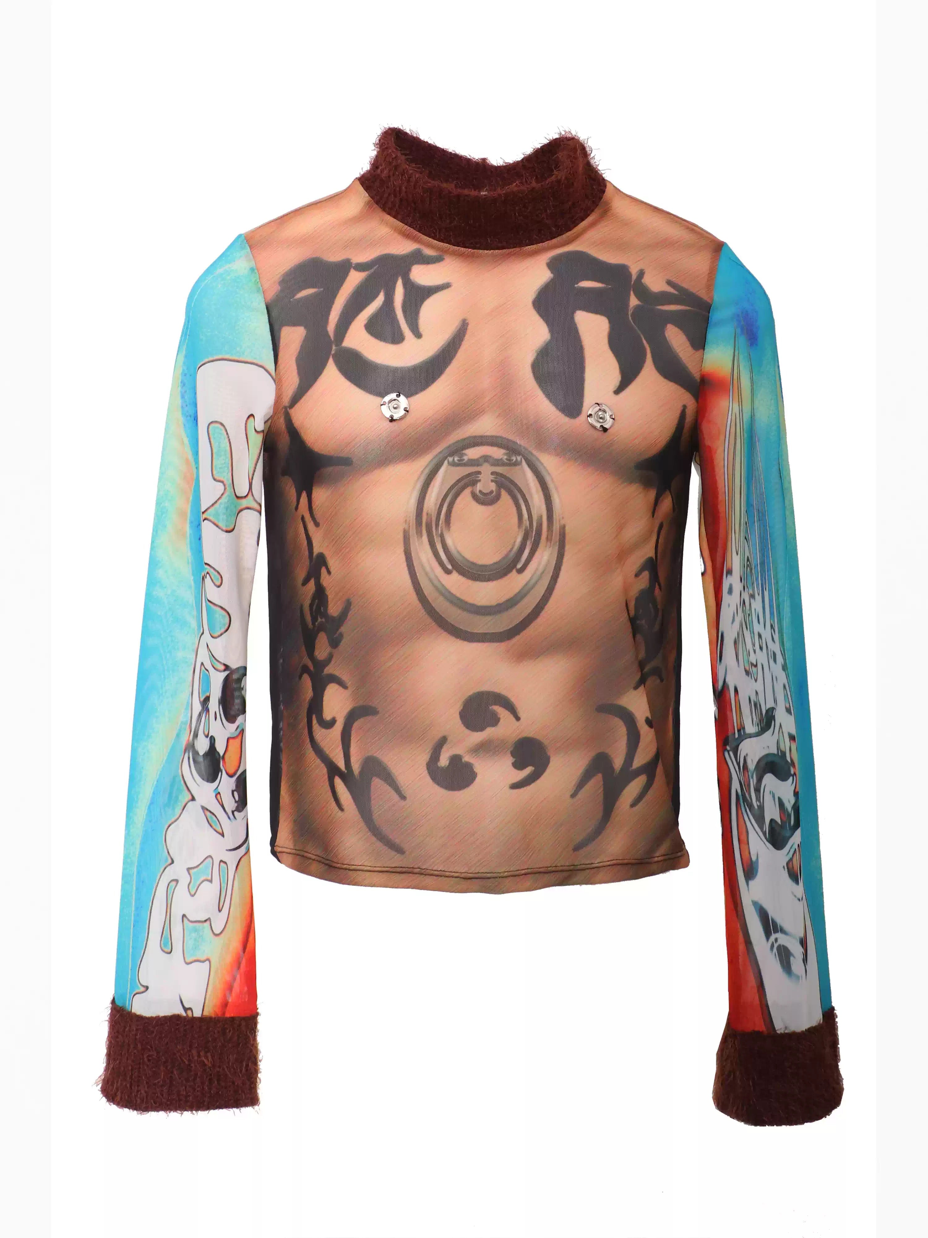 Embryo Dark Arts Y2K Power Totem Mesh Top – Dragon Star