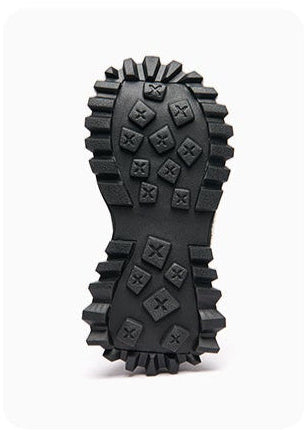 KEDDO KEYBOARD mesh buckle platform boots in BLACK — outsole tread with keyboard-inspired raised blocks.