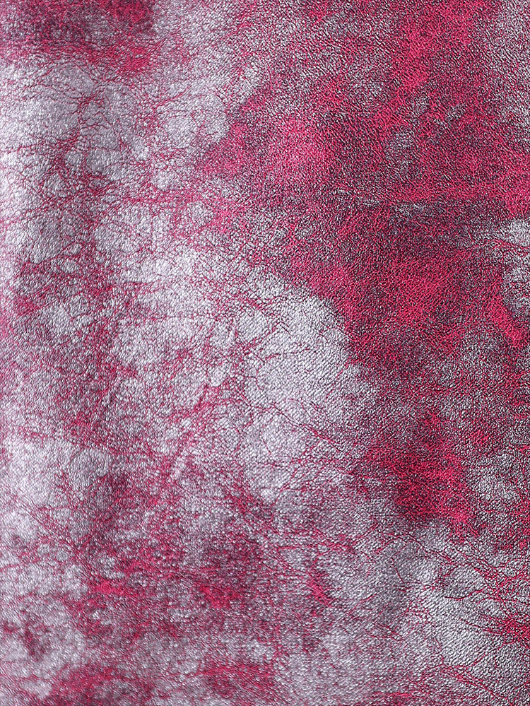 PINKSPINK COCKSCOMB mohawk padded jacket in PINK — pink-and-silver shell texture detail.