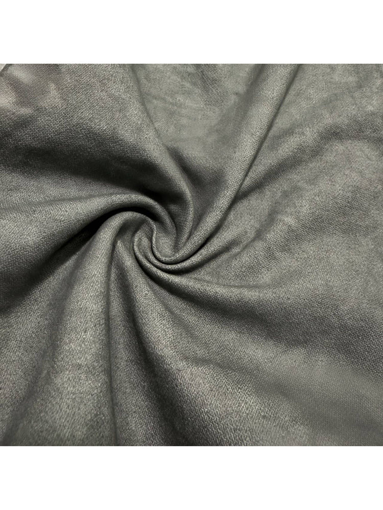 GAIA gravel brown open-collar technical robe — gravel brown washed cotton fabric texture close-up