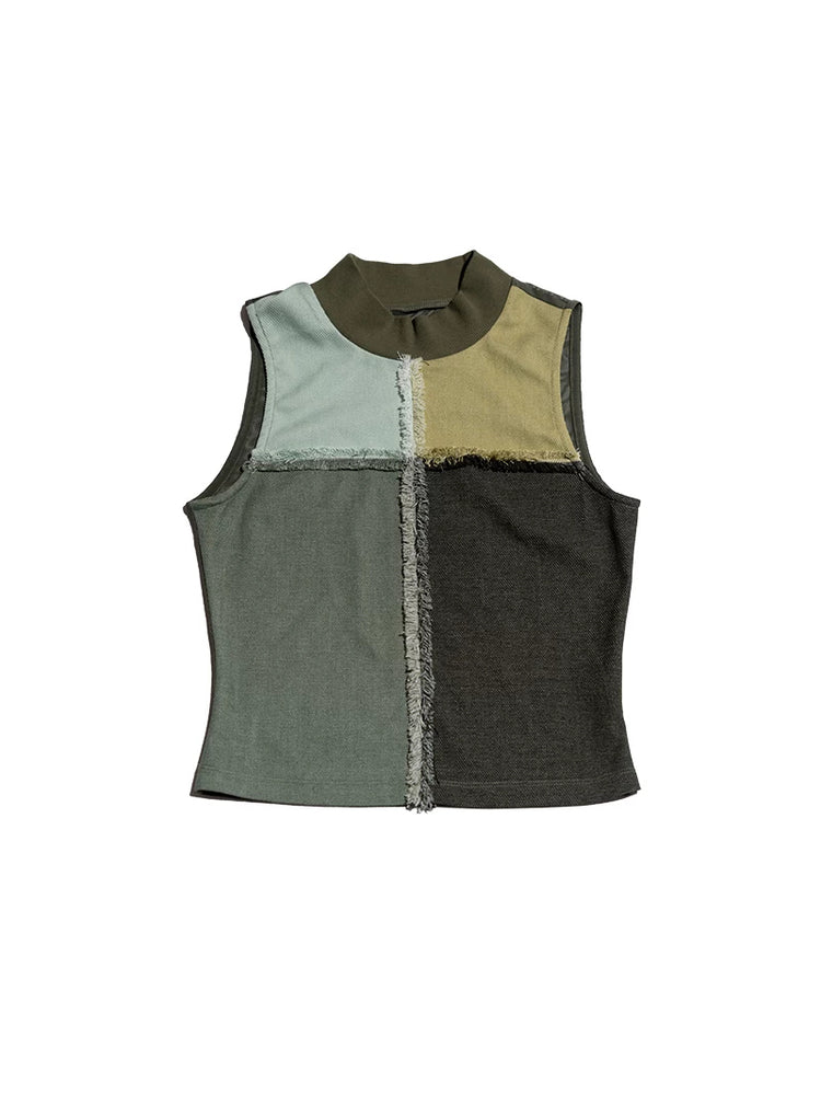 Mocha brown NEXT PASSPORT mesh-panel vest, solo product view