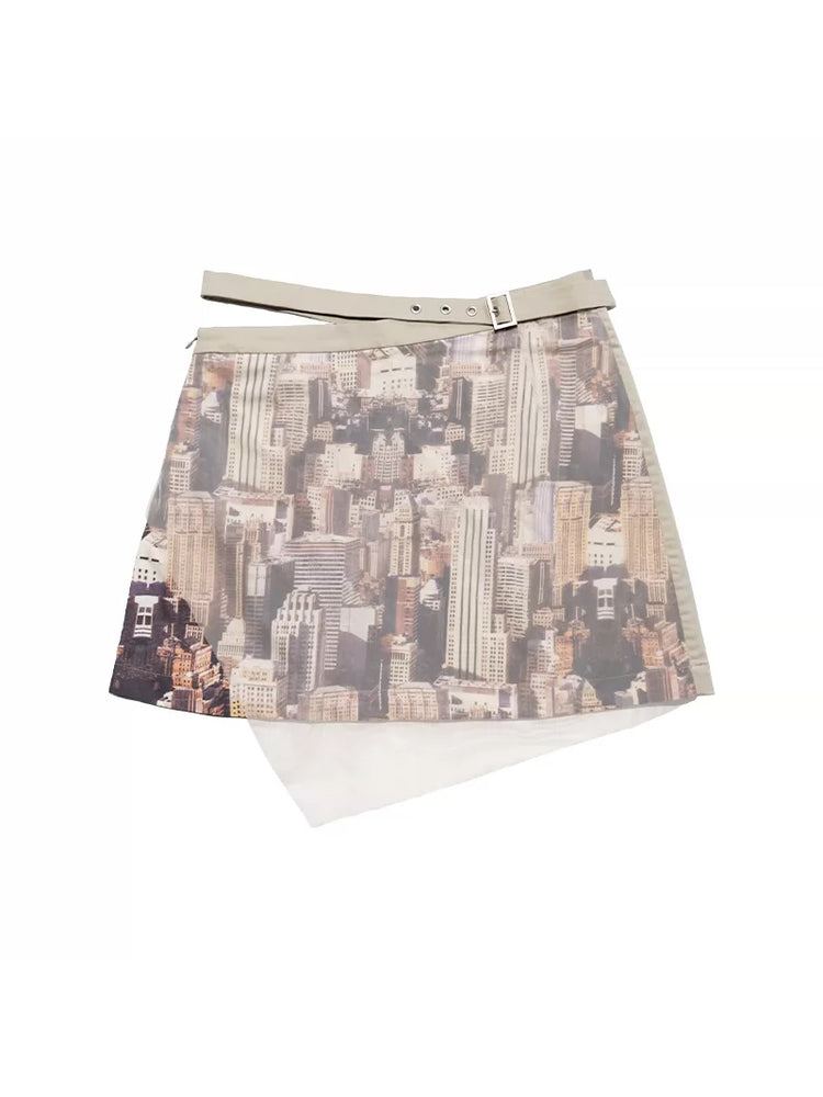 NEXT PASSPORT HAZY CITY mesh double-waist mini skirt — image 13