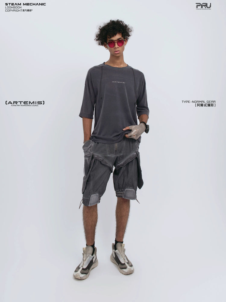 LIGHTSHADOW spirit deconstructed technical tee — construction detail