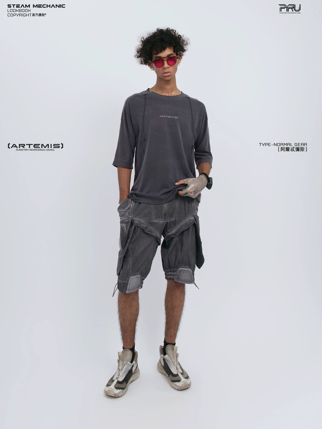 LIGHTSHADOW spirit deconstructed technical tee — construction detail