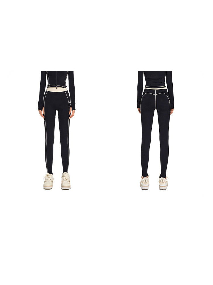 NAWS CLOUD Lycra cycling leggings — product detail view showing texture and hardware