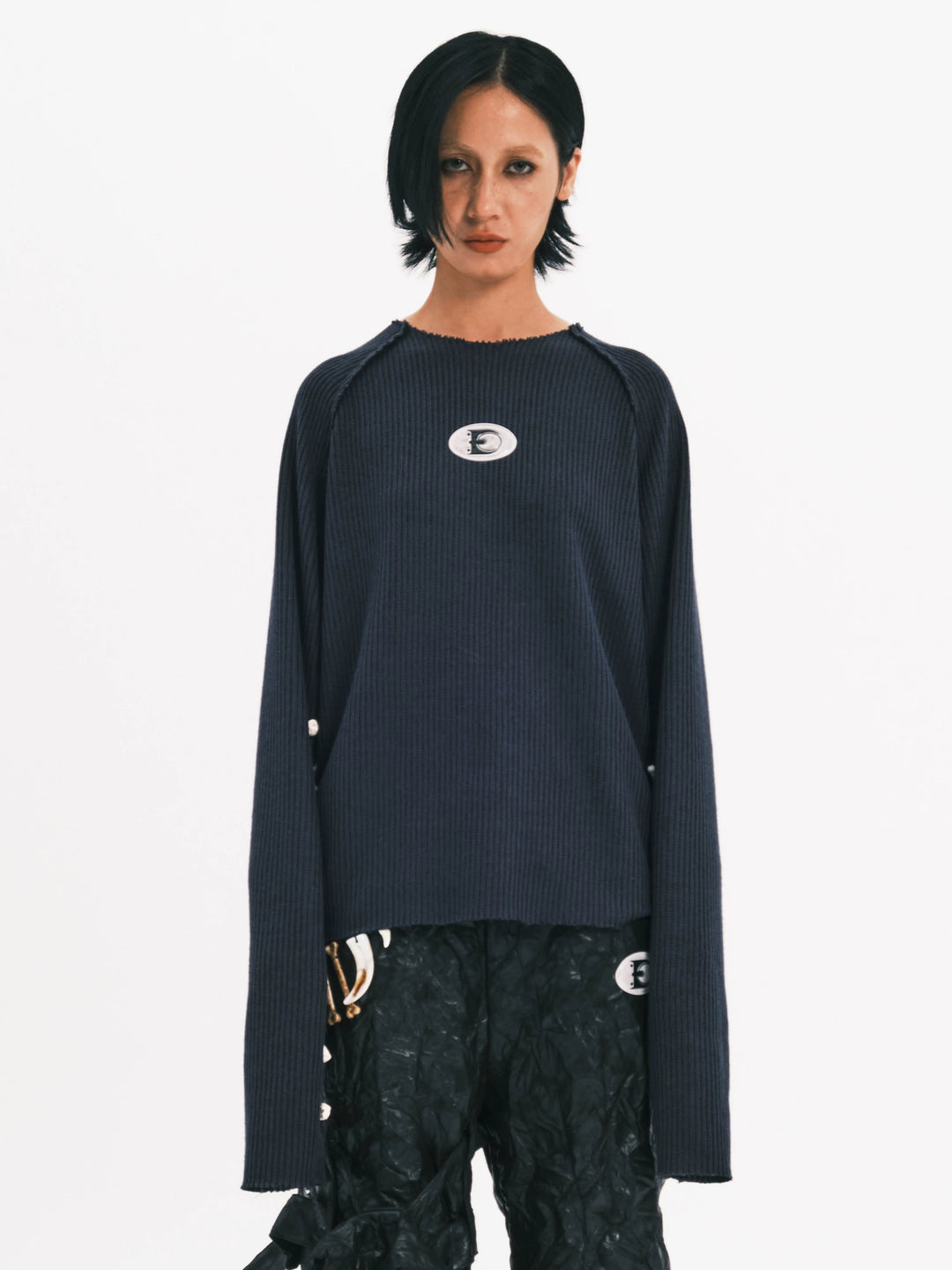 EMBRYO BONEWORK hand-knit sweater — front product presentation