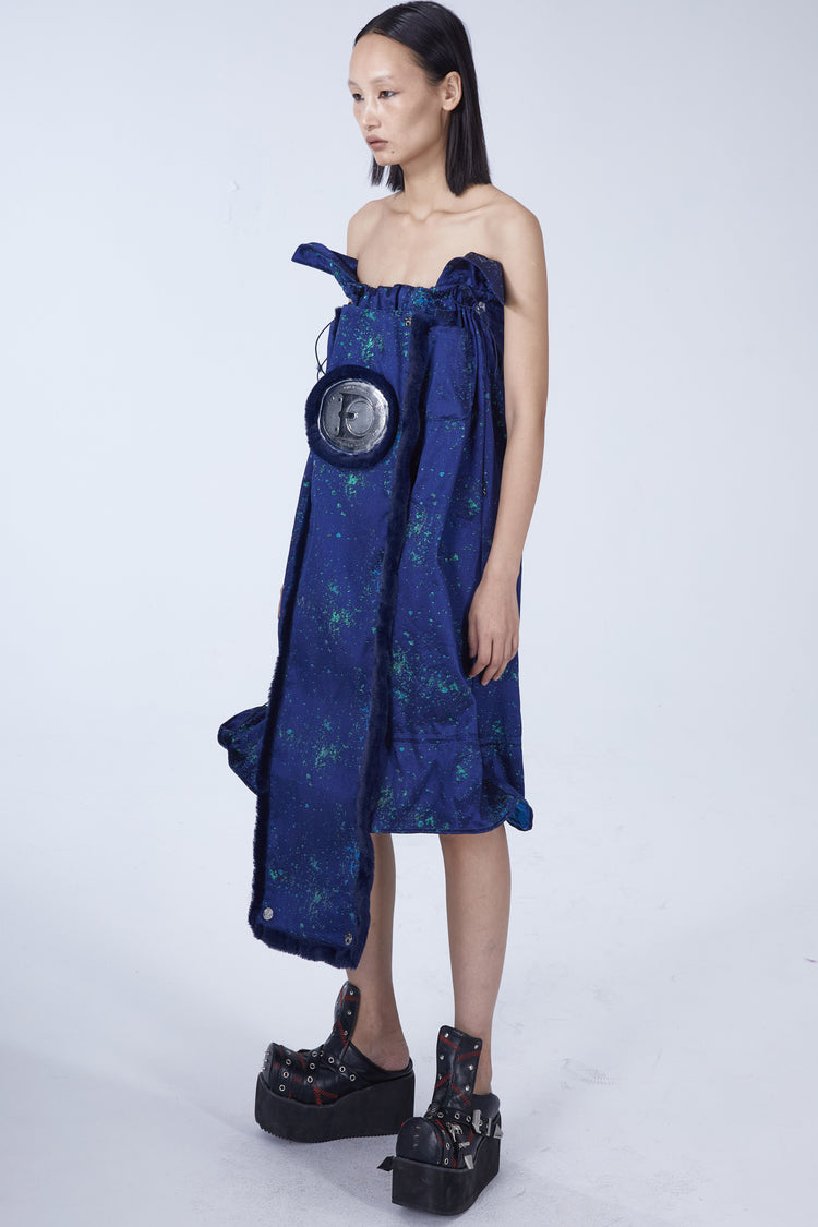 EMBRYO GALAXY convertible skirt & bustier — material and hardware detail
