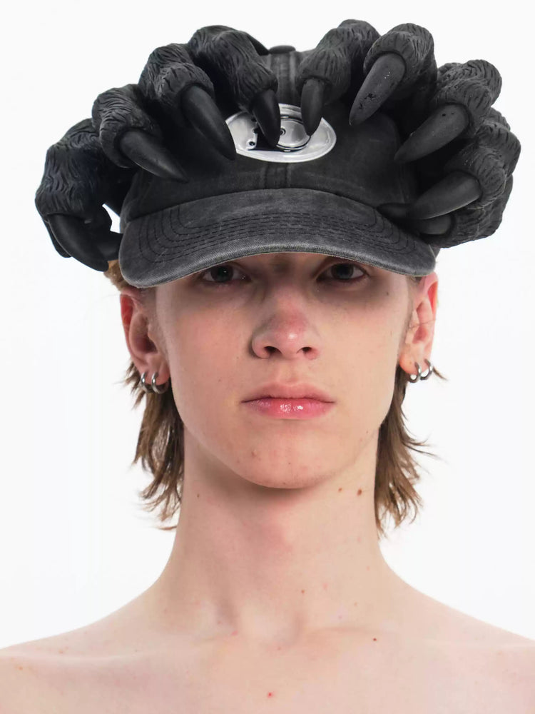 EMBRYO CLAW WASH distressed baseball cap — front product presentation