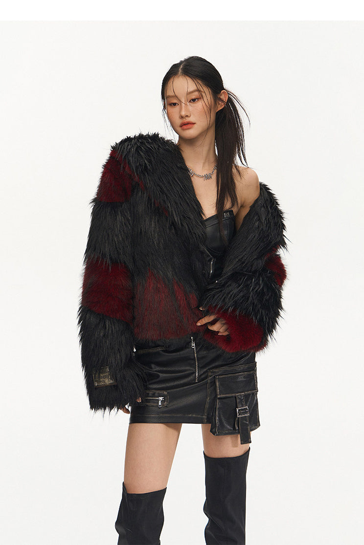 NAWS NIGHT GARDEN faux-fur jacket — catalog view showing the design and silhouette