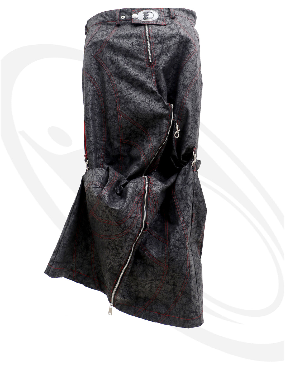 EMBRYO STRUCTURE convertible bustier & wide-leg pants — fabric and graphic detail