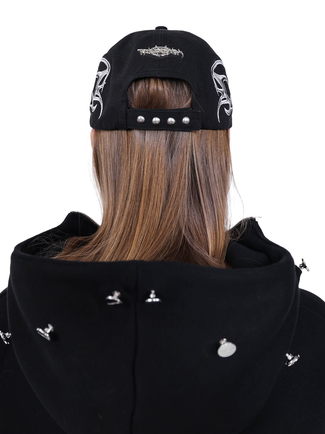 MASK DECOMPOSITION Y2K HOODED SWEATSHIRT