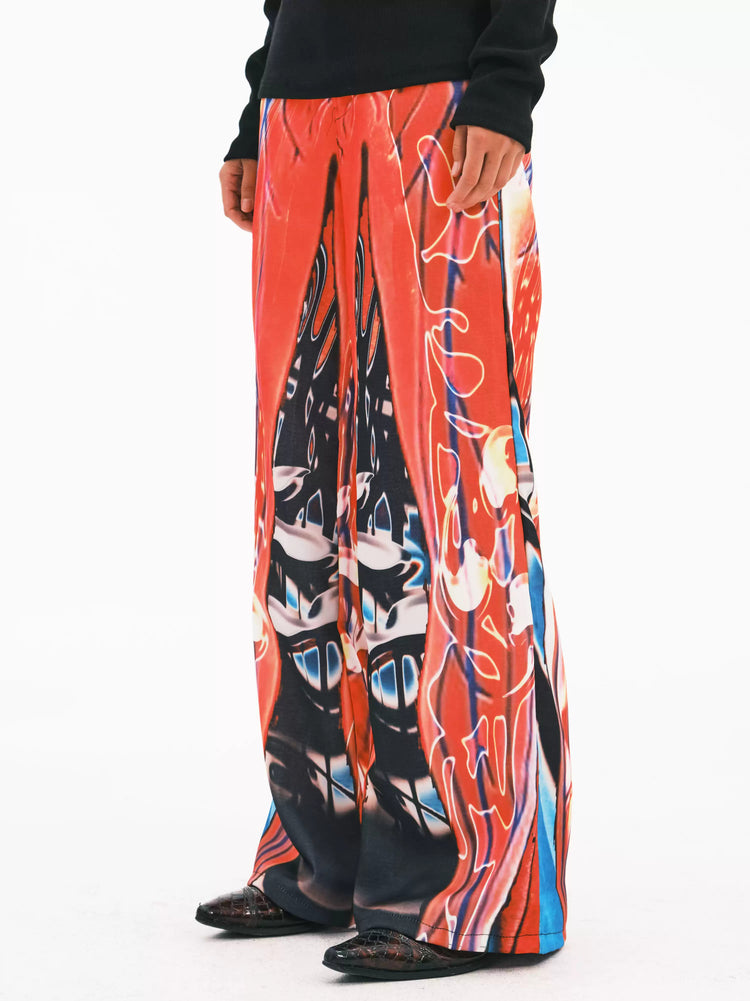EMBRYO NEURAL FIRE printed flare pants — alternate product presentation
