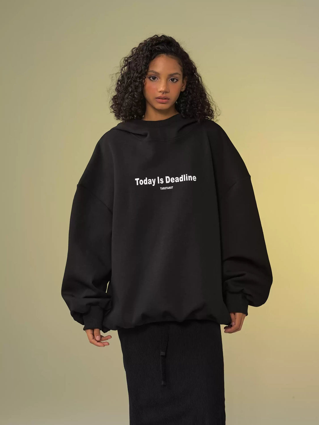 TAROTAROT IT'S MY DAY OFF OVERSIZED HOODED SWEATSHIRT