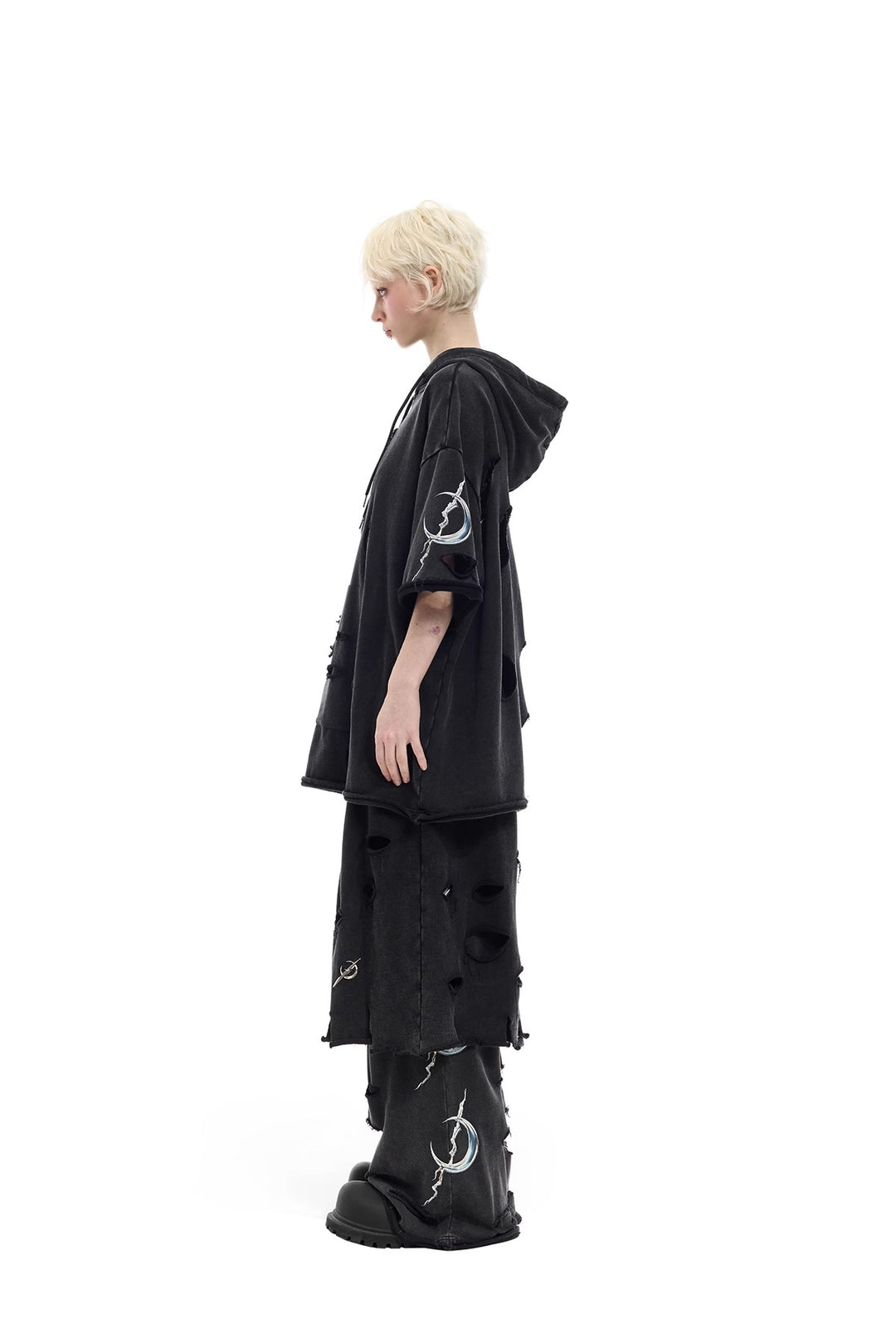 PINKSPINK Three-Dimensional Cut-Out Electric Moon Sweatshirt