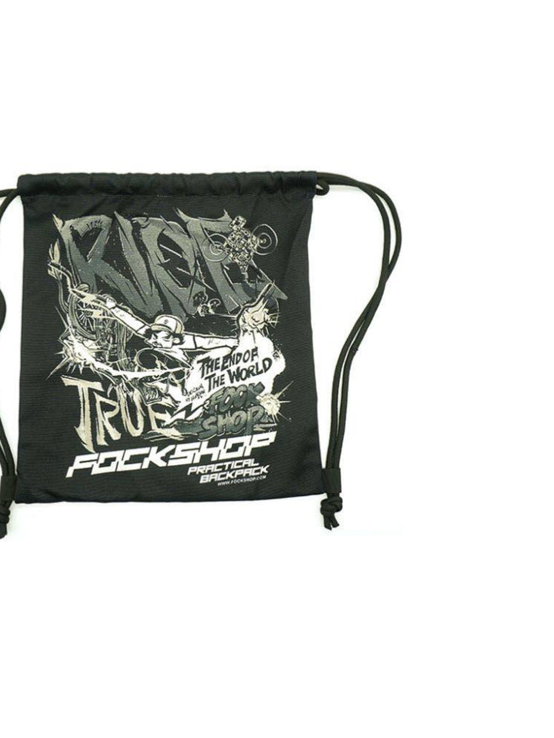 FOCKSHOP MASKPACK drawstring backpack — clean ride flat bag view