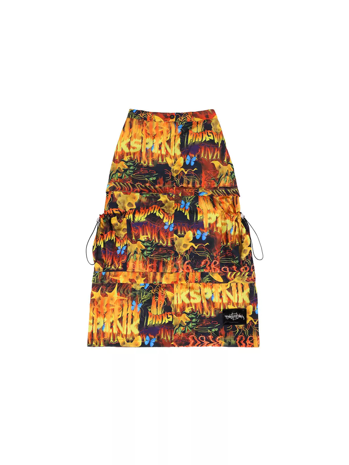 PINKSPINK FIRE CAT convertible zip A-line skirt — alternate gallery view showing the design details