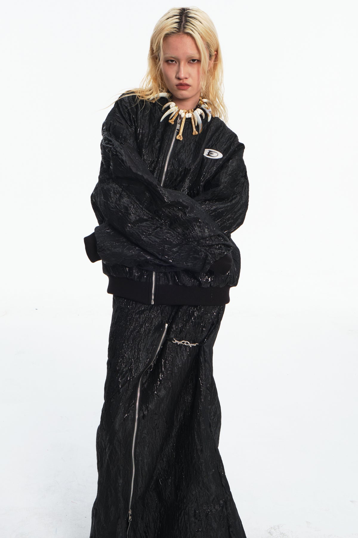 EMBRYO VENOM FLIGHT deconstructed padded jacket — garment-only construction view
