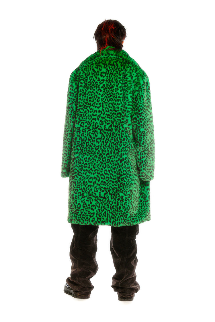 DEADENDKIDS LEOPARD RIOT long faux-fur coat & hat — garment-only view