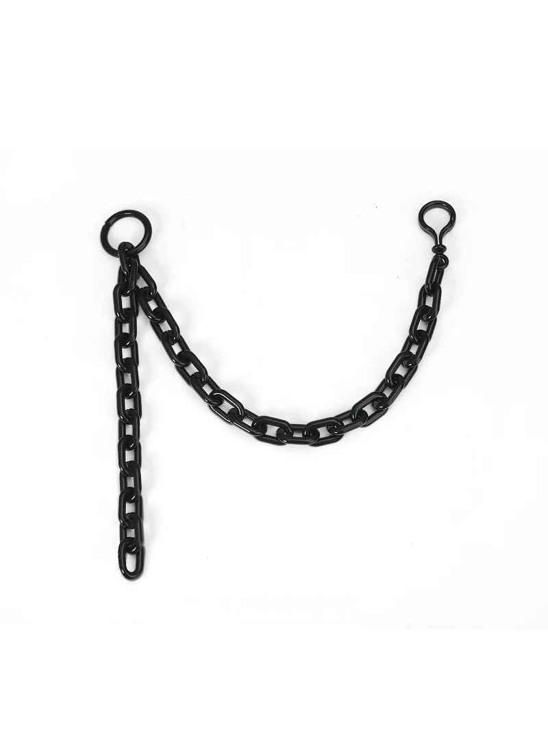 OFF-LABEL black detachable decorative chain with black attachment clips, chain-only option without bag