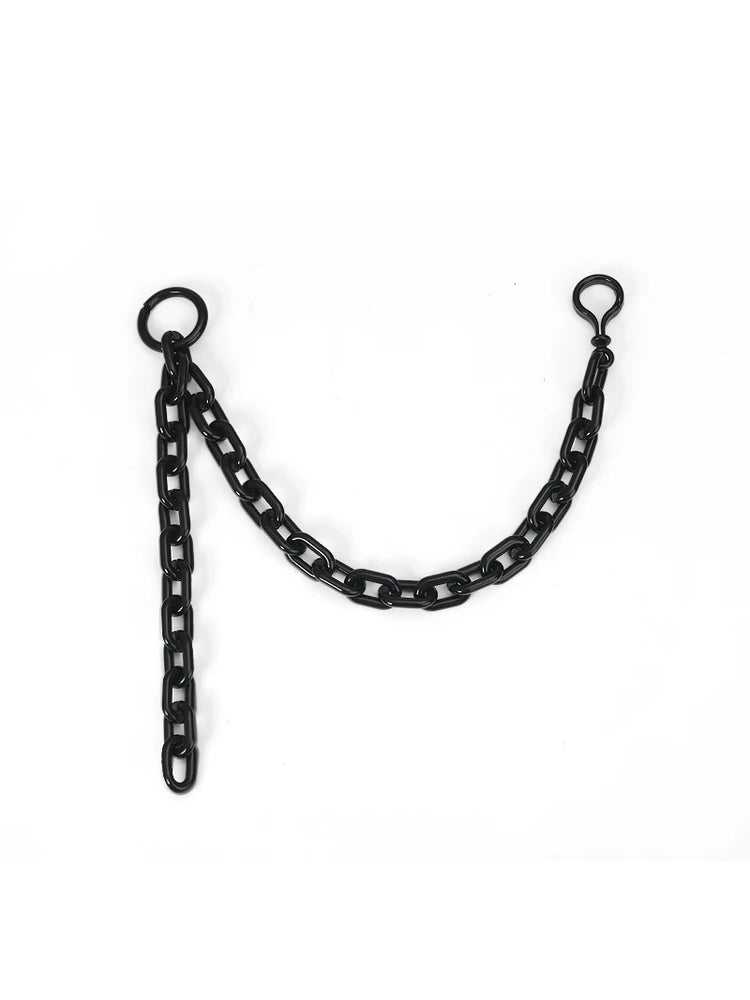 OFF-LABEL black detachable decorative chain with black attachment clips, chain-only option without bag