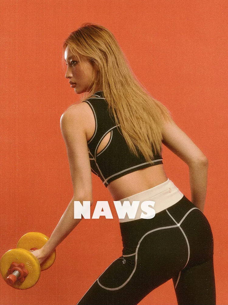 NAWS CLOUD Lycra cycling leggings — cleaned hero collage showing the complete design