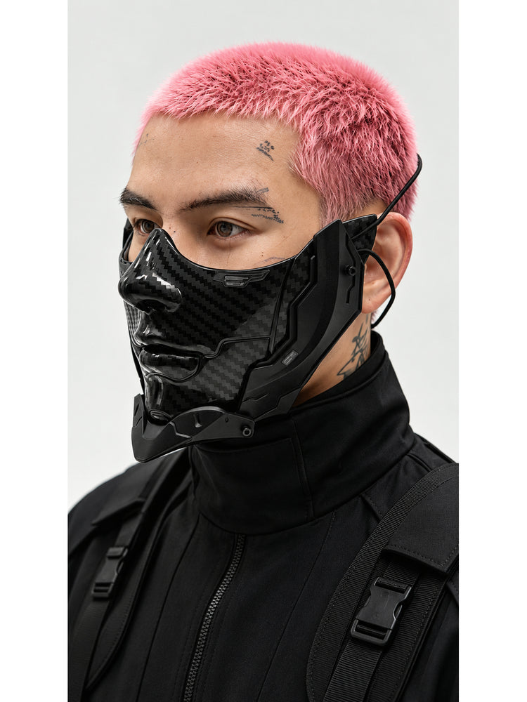 FOCKSHOP CARBON bionic face mask — clean carbon black product view