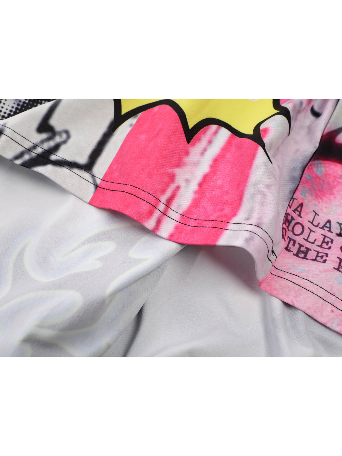 DEADENDKIDS BEAST RIOT oversized graphic tee — rear modeled view