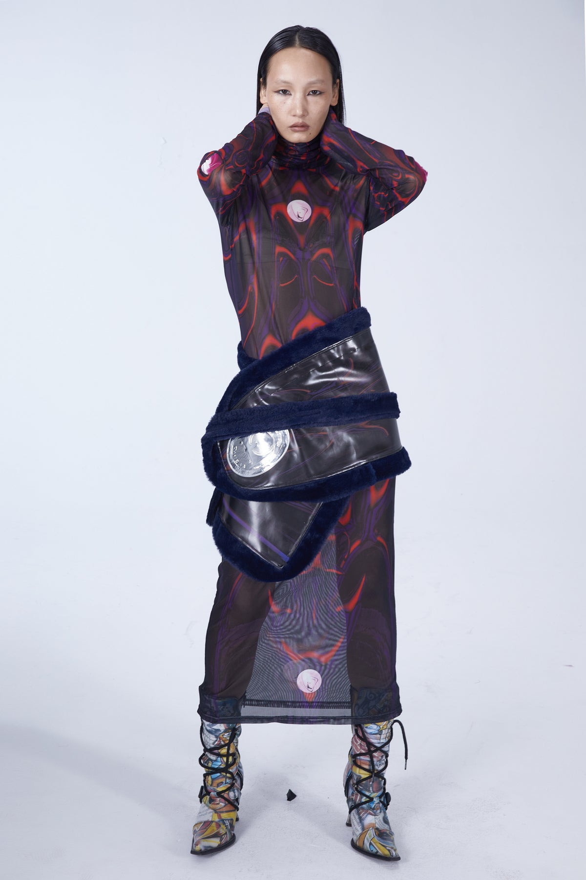 EMBRYO RITUAL WRAP convertible skirt & bustier — construction detail