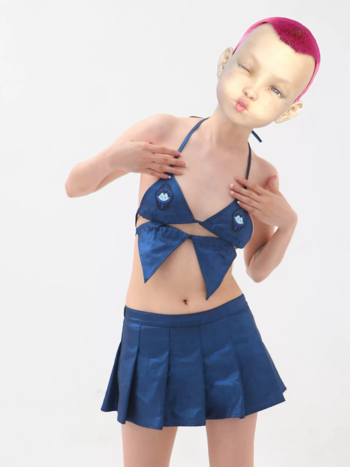 EMBRYO STARSHIFT coated bikini separates — side profile