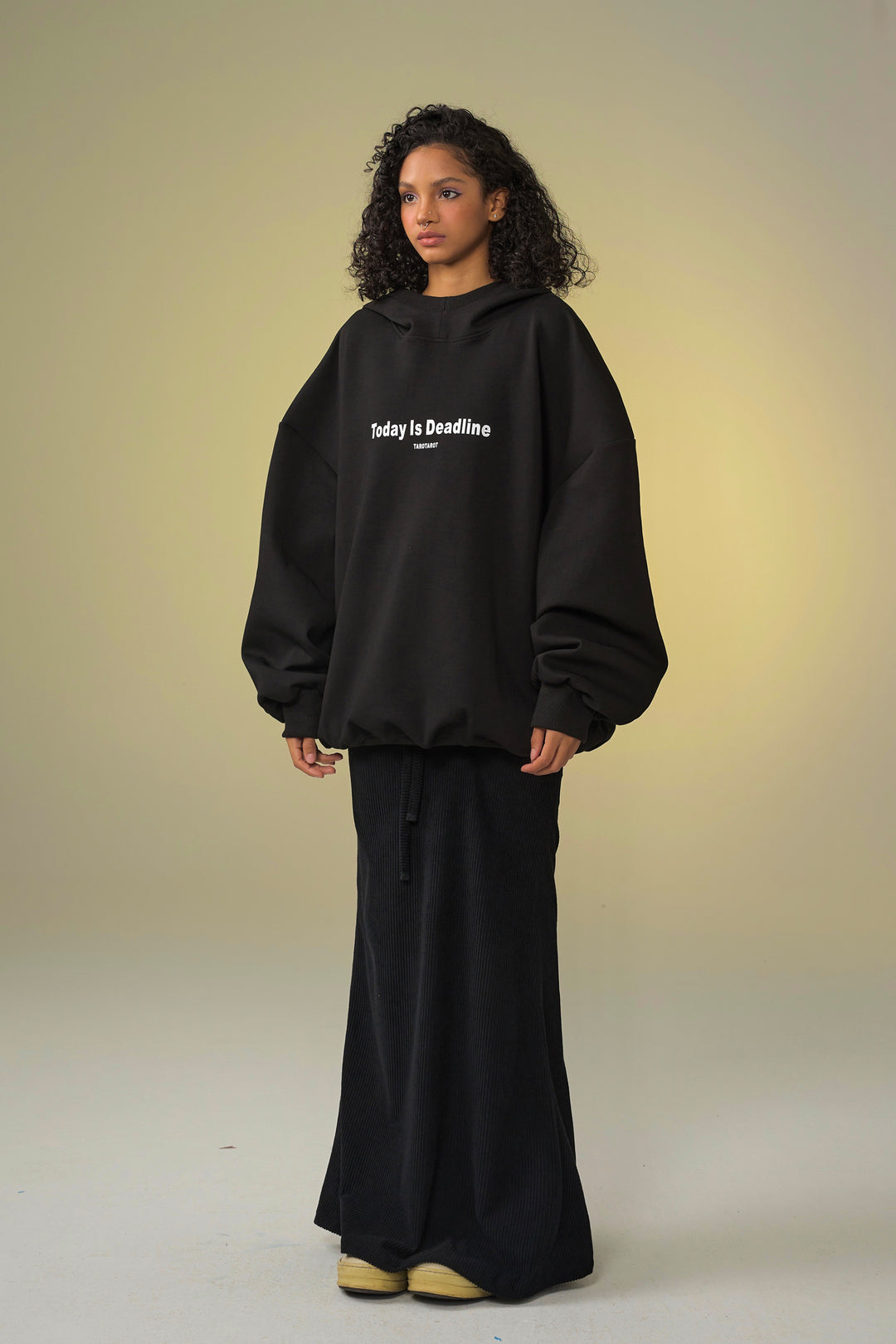 TAROTAROT IT'S MY DAY OFF OVERSIZED HOODED SWEATSHIRT