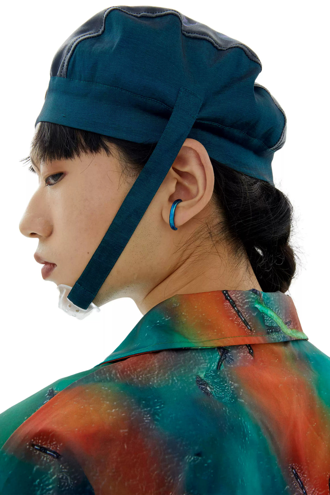 EMBRYO LARVA patchwork cycling cap — alternate product presentation