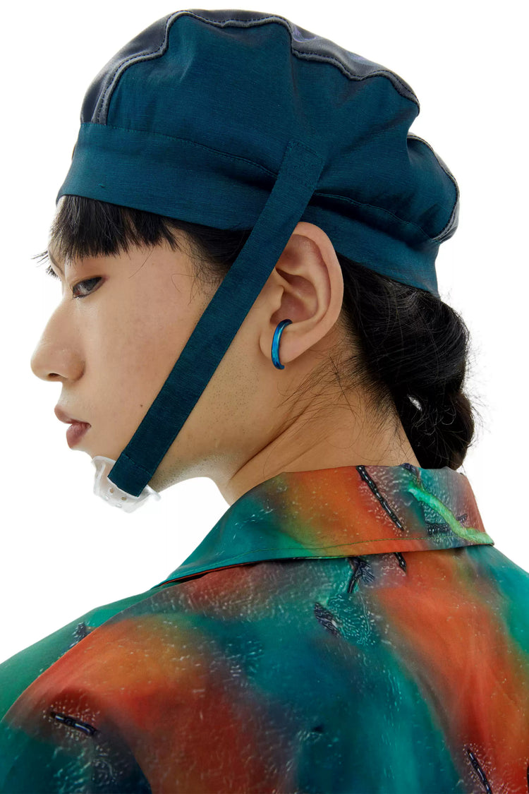 EMBRYO LARVA patchwork cycling cap — alternate product presentation
