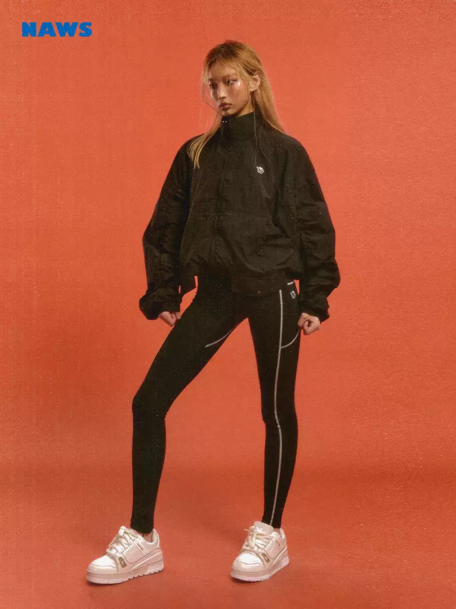 NAWS CLOUD Lycra cycling leggings — modeled front styling view