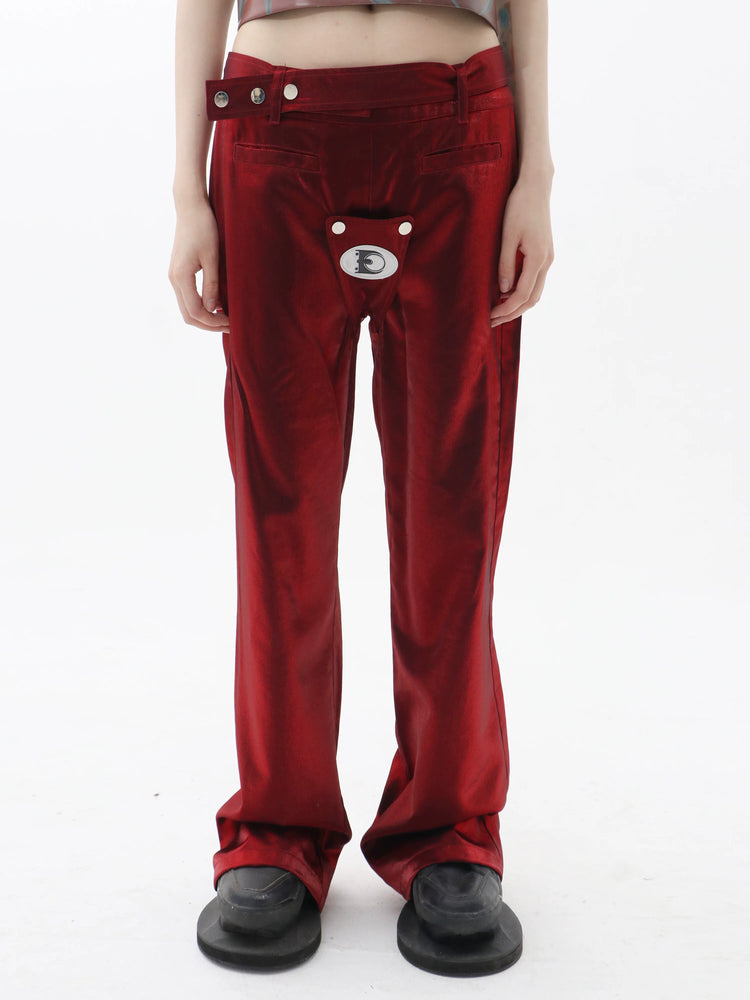 EMBRYO FIVE POISONS color-shift low-rise pants — front product presentation