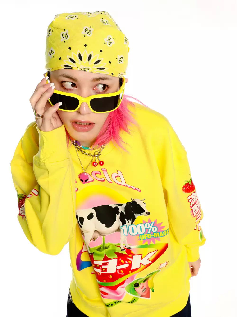 DEADENDKIDS LEMON RIOT cotton sweatshirt — alternate product presentation