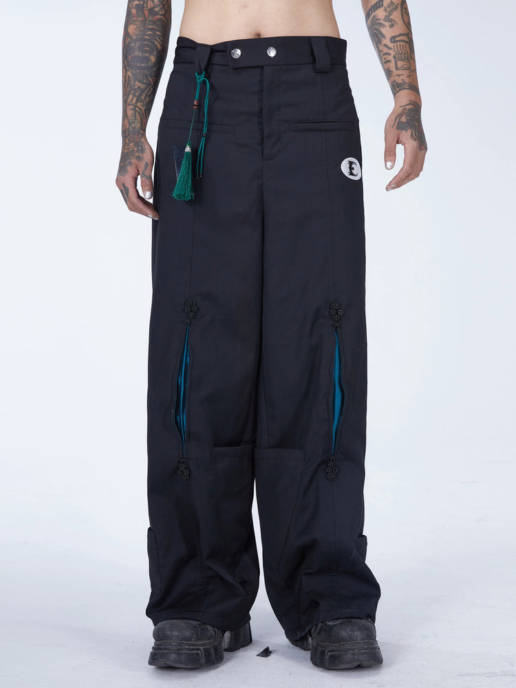EMBRYO IMPERIAL SEAL wide-leg suit pants — front product presentation