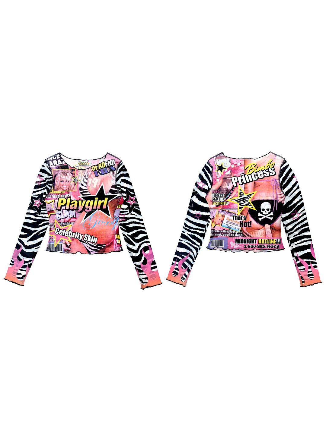 DEADENDKIDS GRAPHIC RIOT fitted mesh top — alternate modeled angle