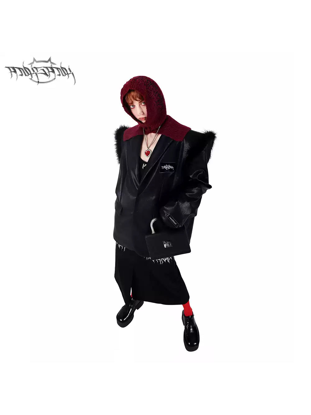 PINKSPINK OSTRICH plume-trim padded-shoulder blazer — alternate gallery view showing the design details
