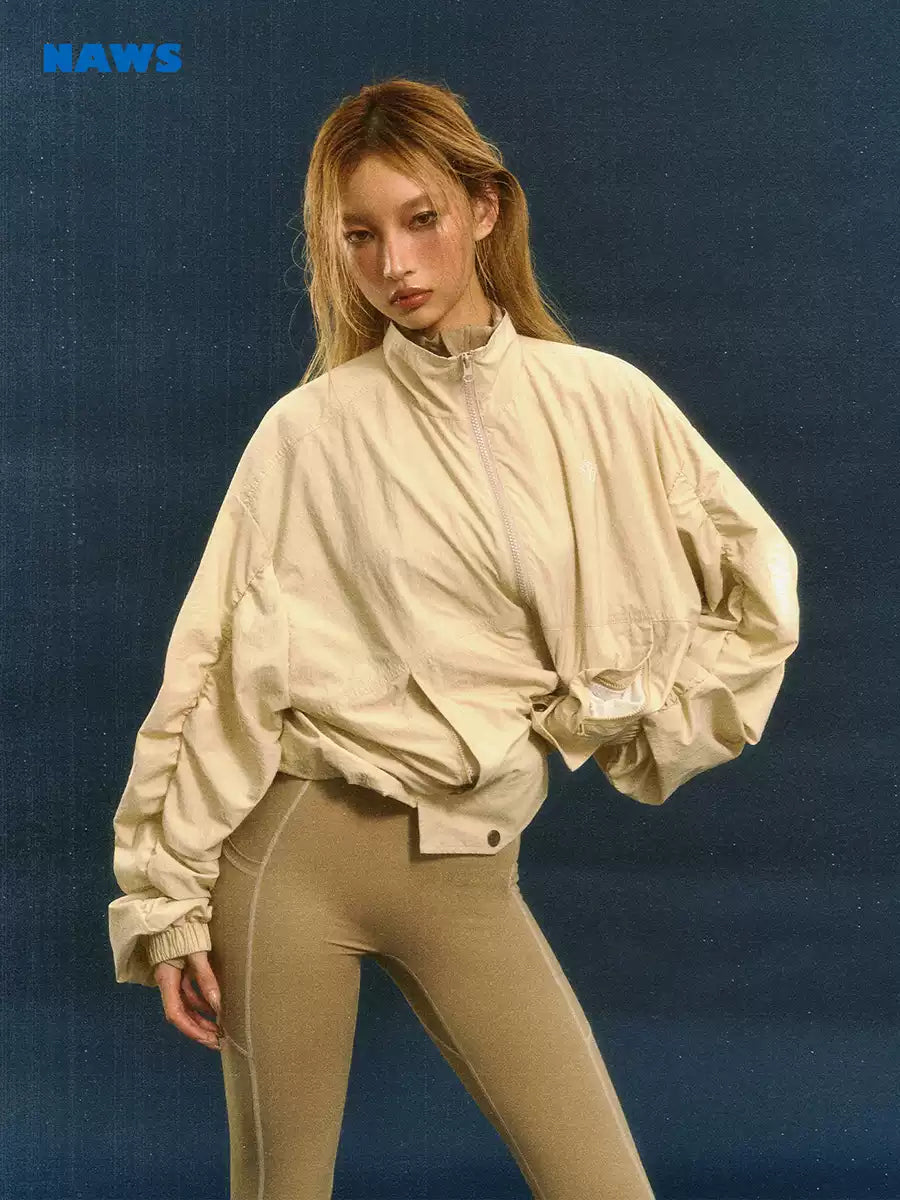 NAWS CLOUD softshell running jacket — alternate modeled view showing the silhouette